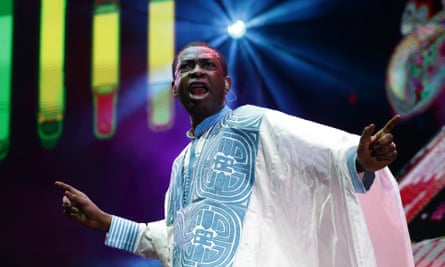 Youssou N'Dour performs on stage