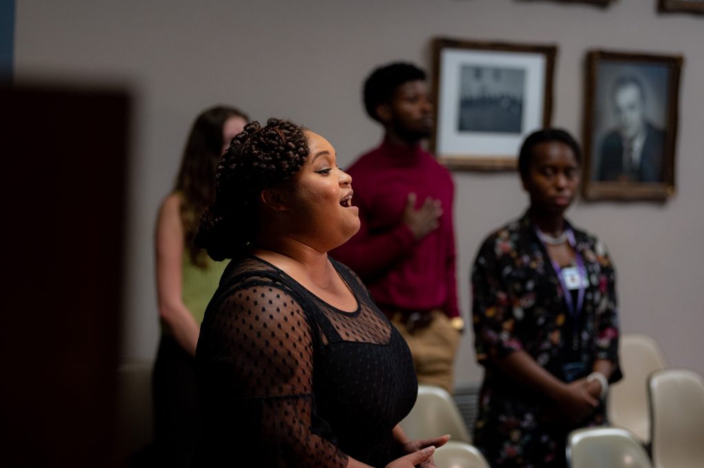 Opera Huntsville's Sierra Hammond performs the 